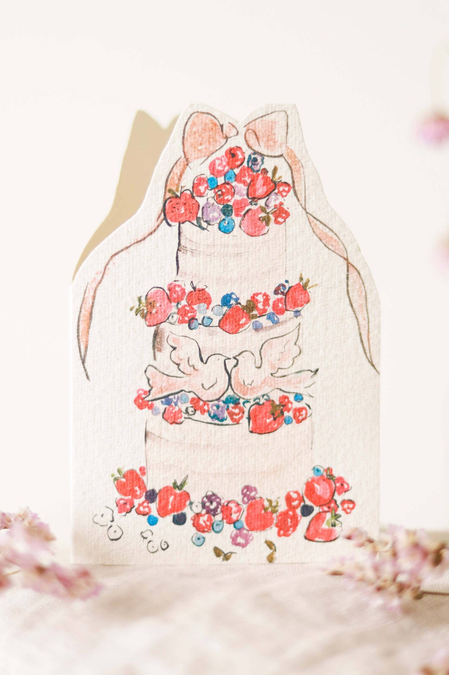 Berry gateaux hand-cut card