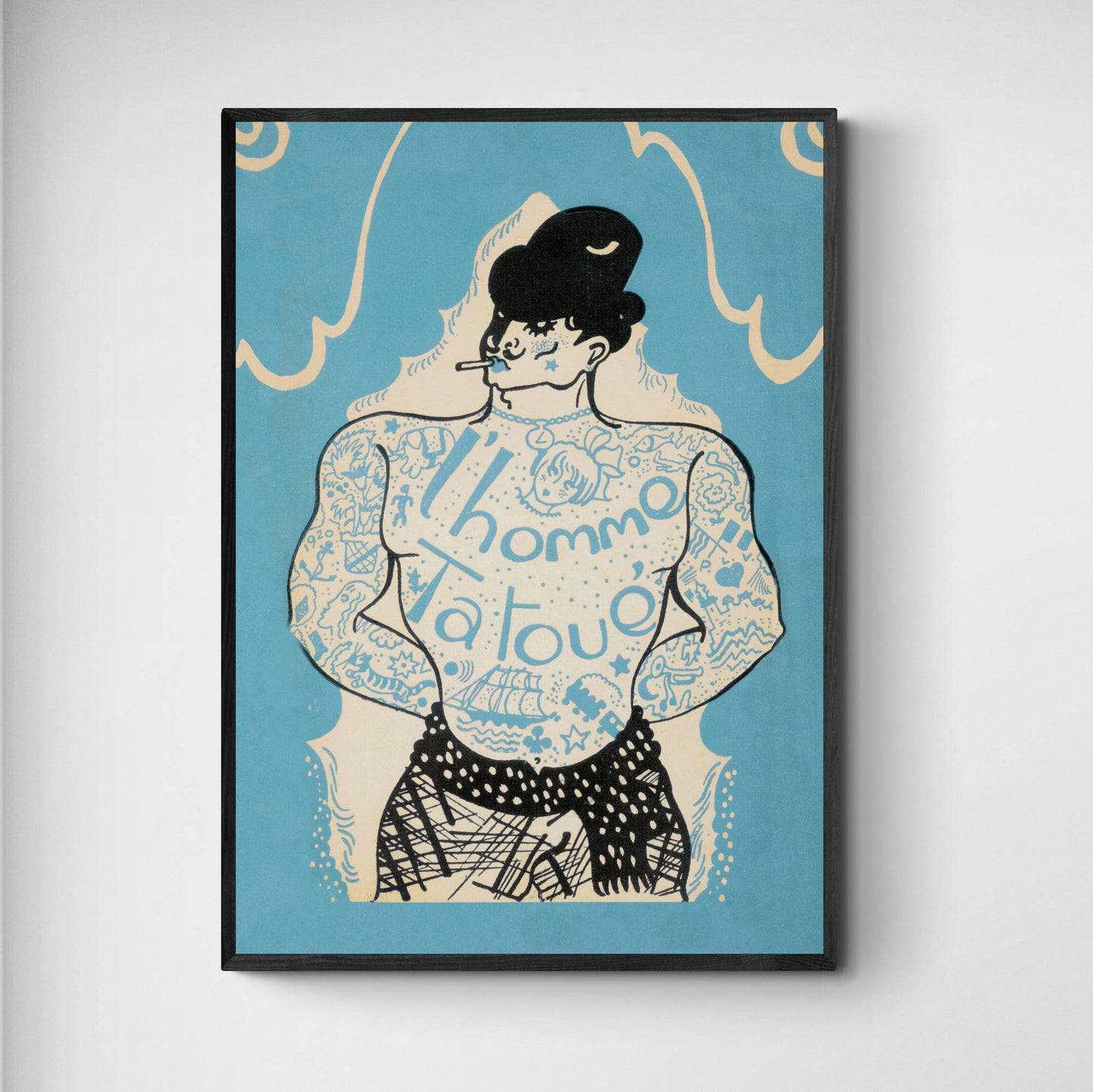 Tattoo Print | Vintage Tattooed Man
