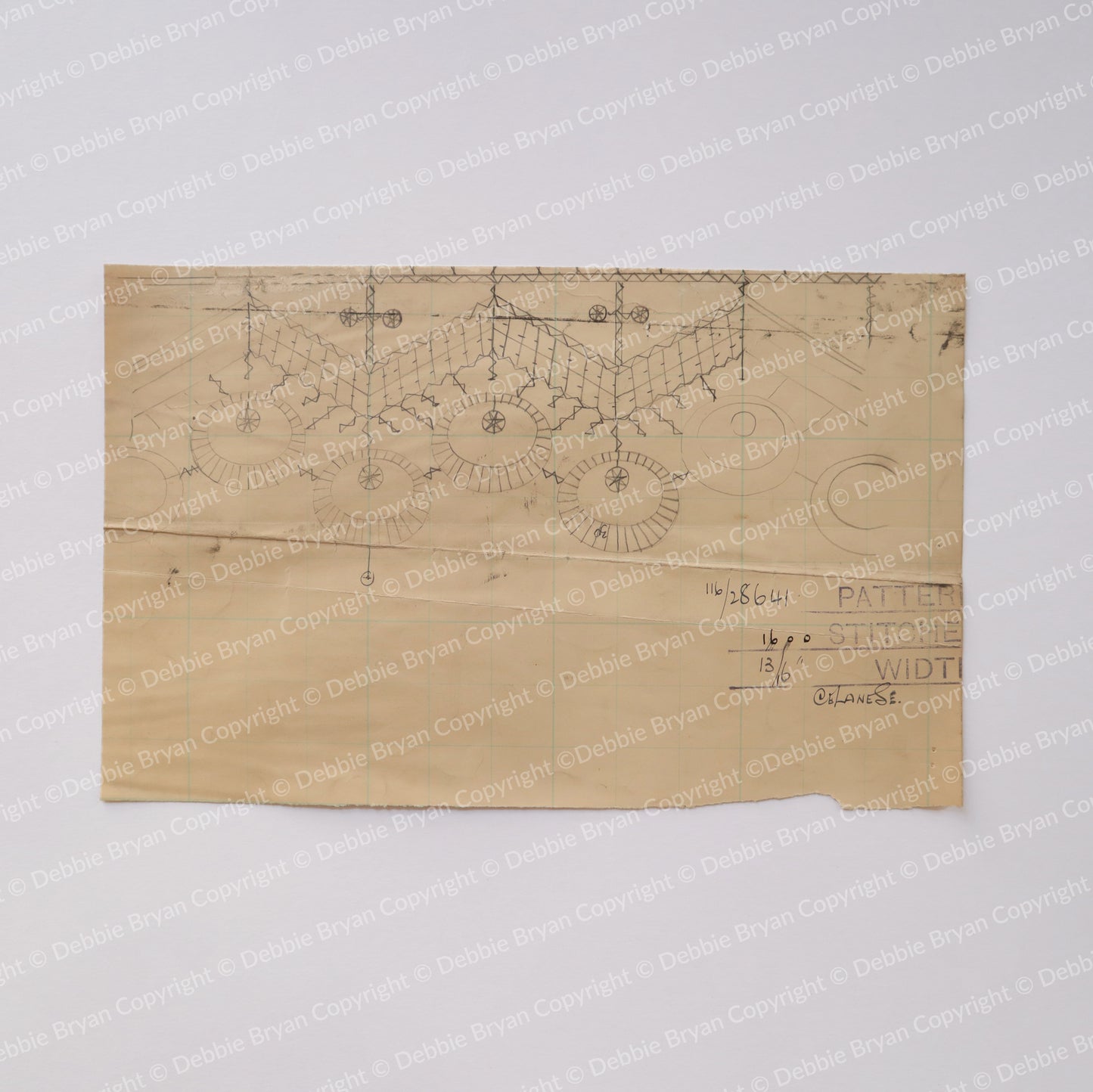 Nottingham Lace Draughtsman Drawing 116/28641