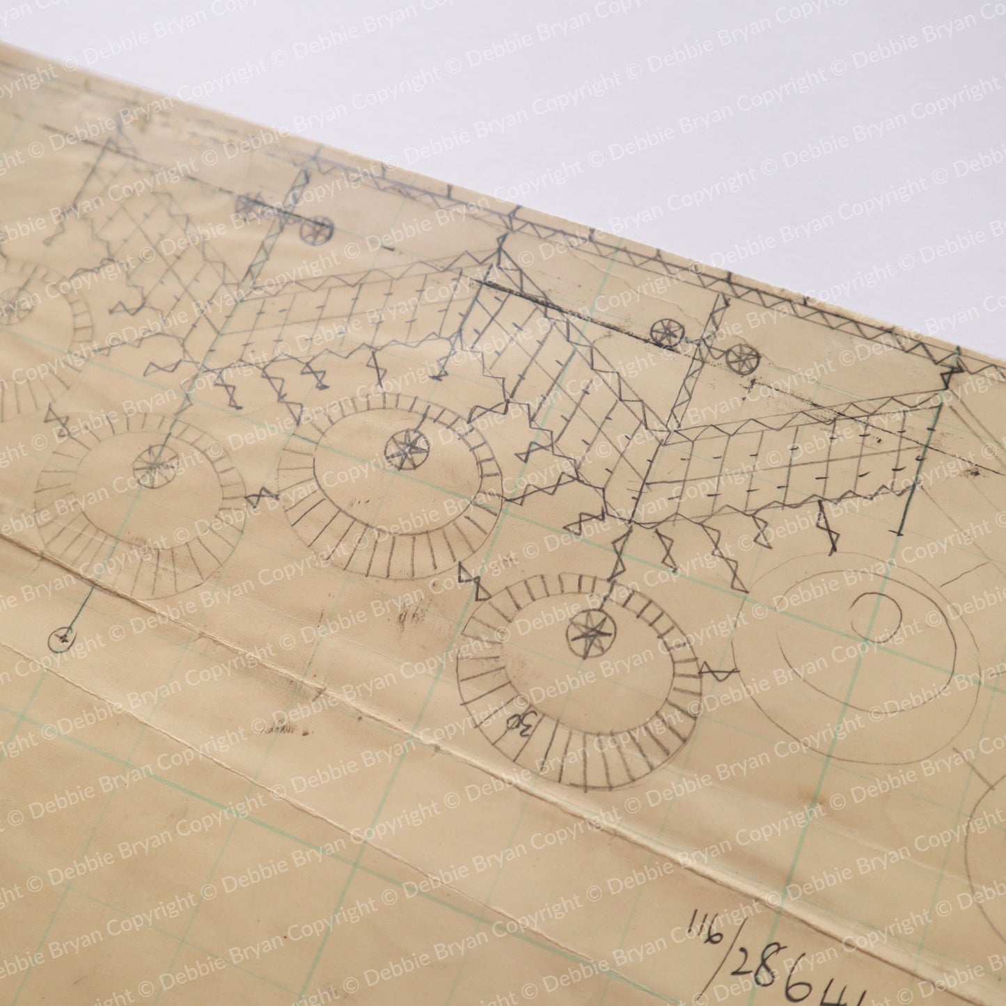 Nottingham Lace Draughtsman Drawing 116/28641