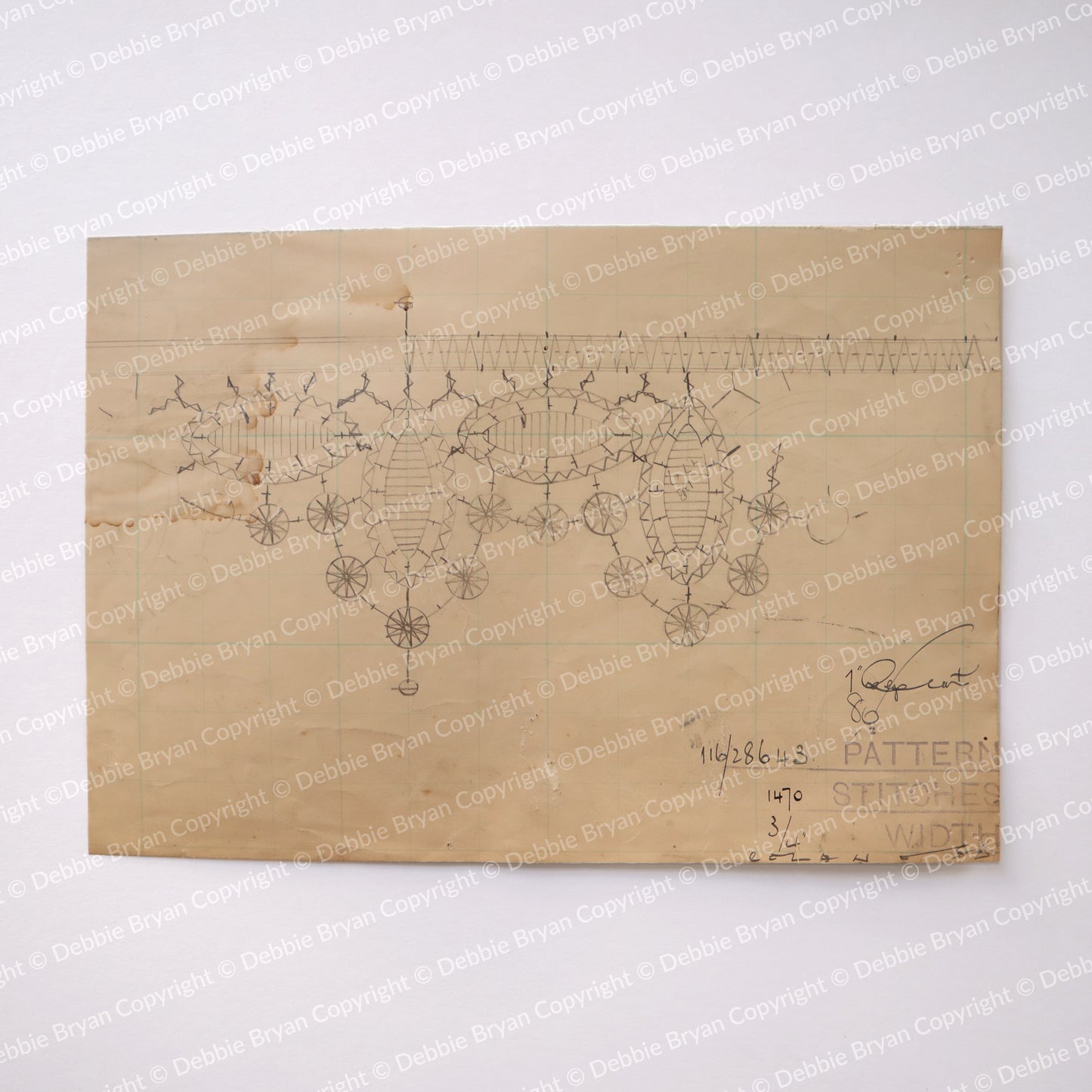 Nottingham Lace Draughtsman Drawing 116/28643