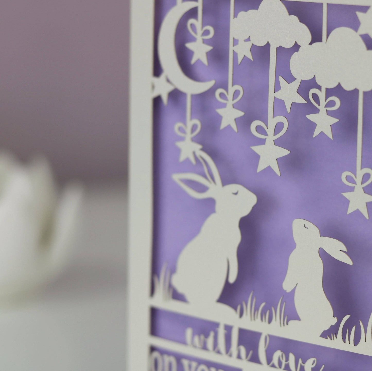 Bunny A6 Laser Cut Birthday Card