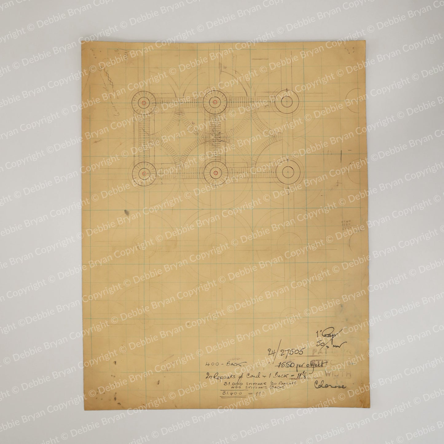 Nottingham Lace Draughtsman Drawing 24/27505