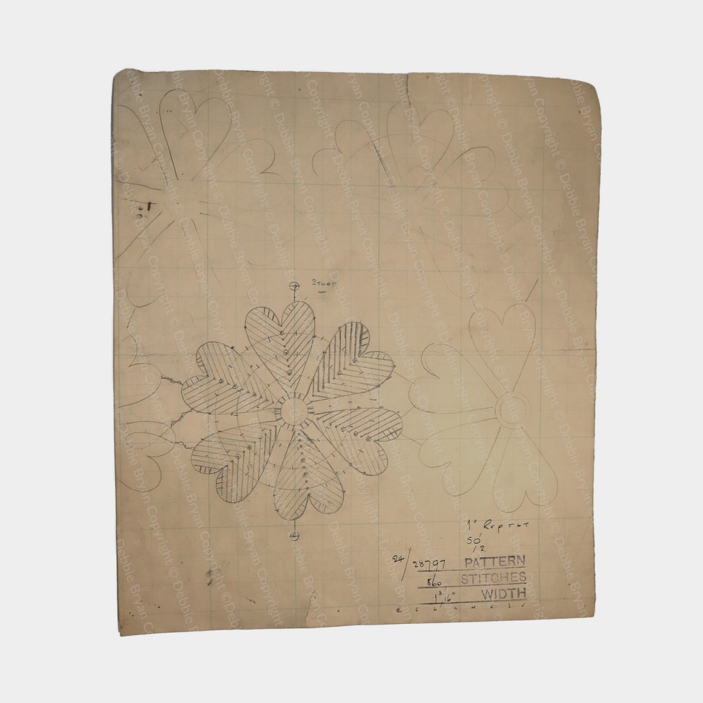 Nottingham Lace Draughtsman Drawing 24/28797