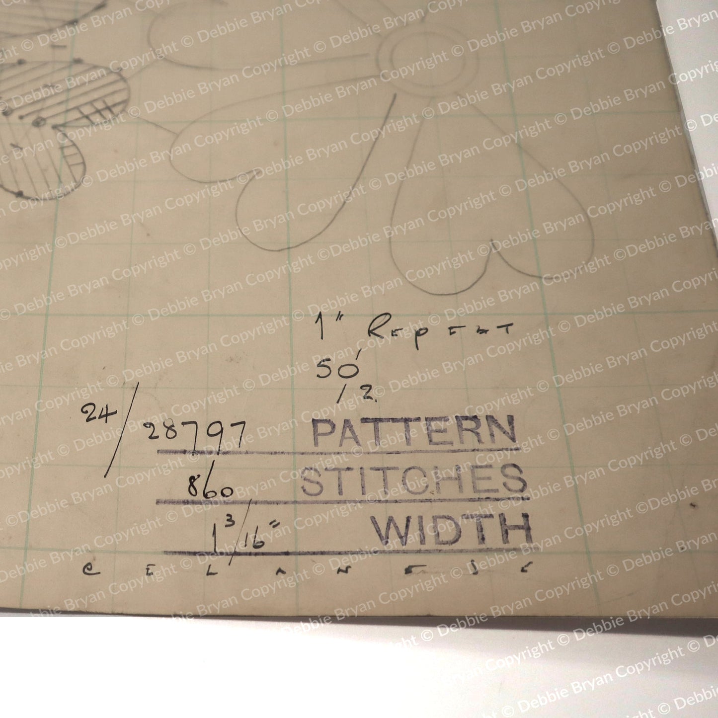 Nottingham Lace Draughtsman Drawing 24/28797