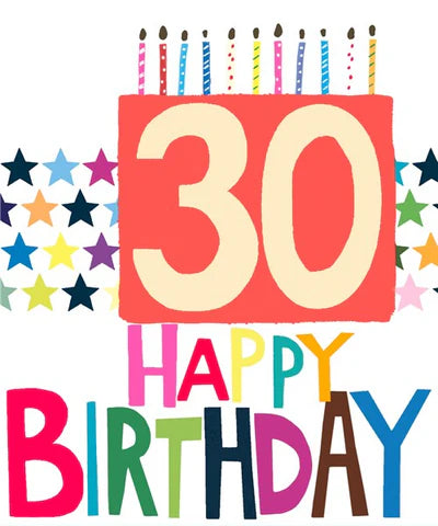 Paper Salad 30th Birthday Card