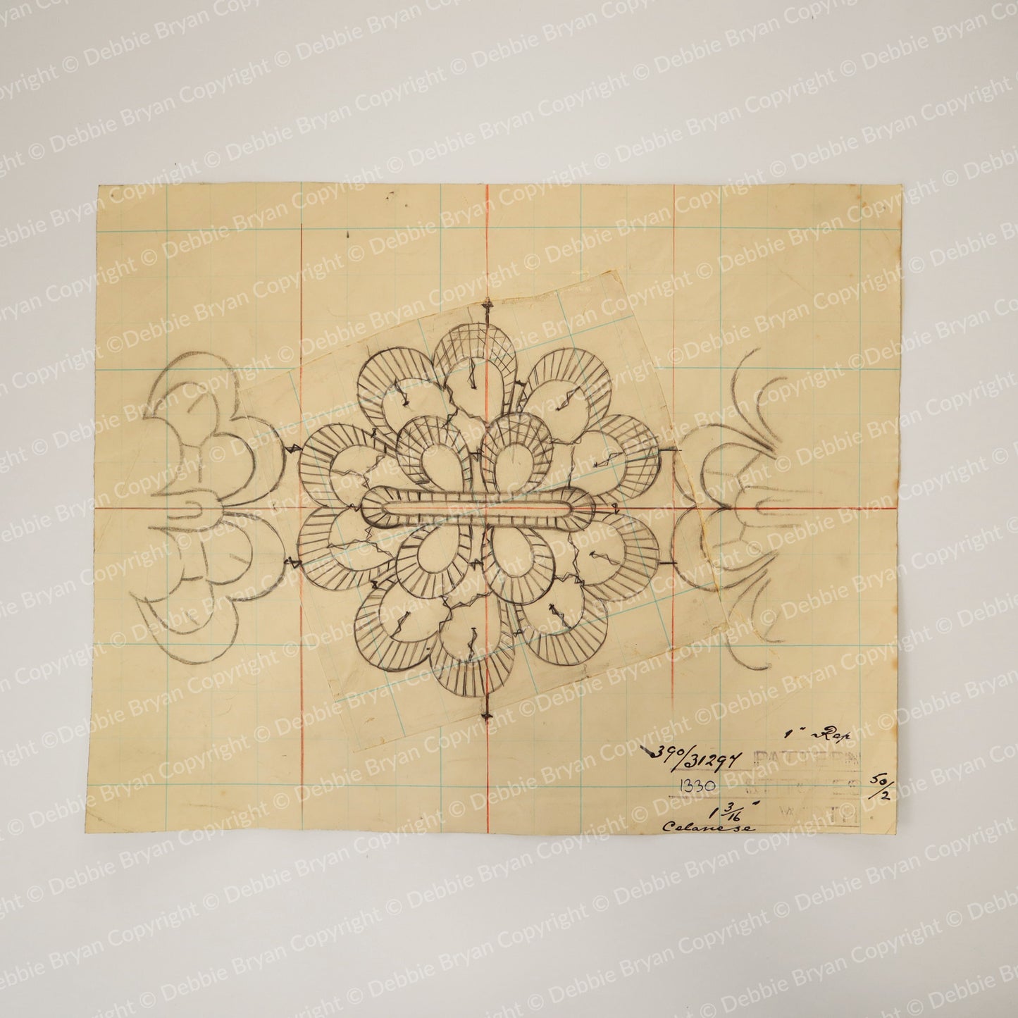 Nottingham Lace Draughtsman Drawing 390/31297
