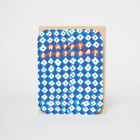 Egg Press Clover Pattern Birthday Card