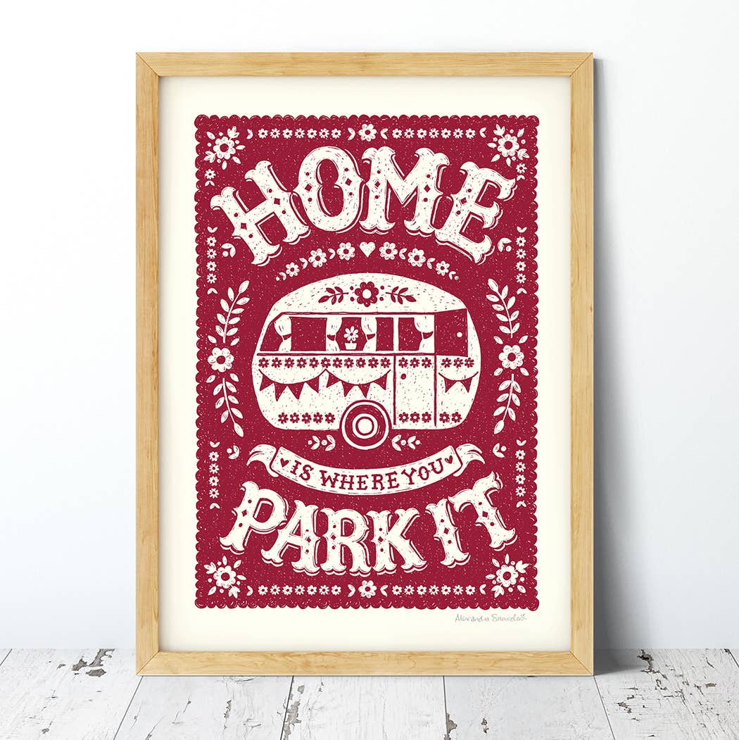 Alexandra Snowdon Home is Where You Park It Caravan Print