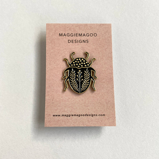 Maggiemagoo Designs Pin Badge: Beetle