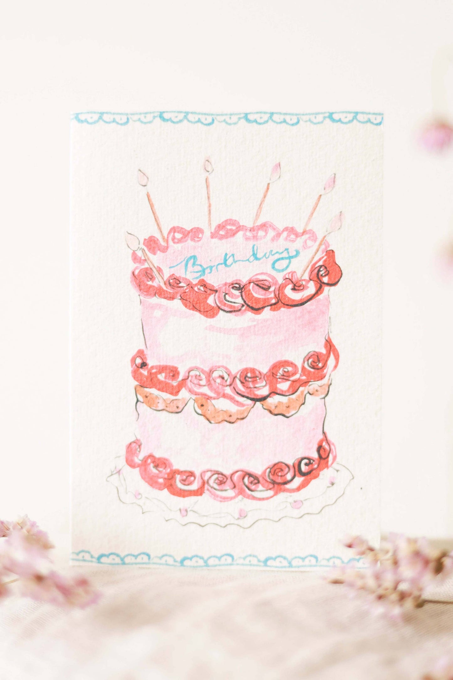 Birthday gateaux blue