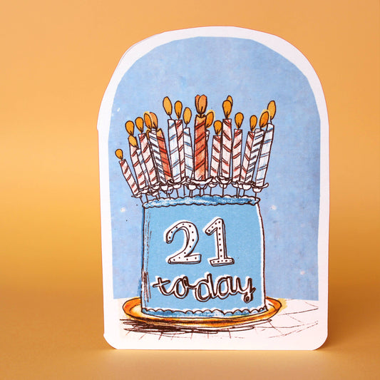 Laura Skilbeck Twenty One Today Birthday Candles Card