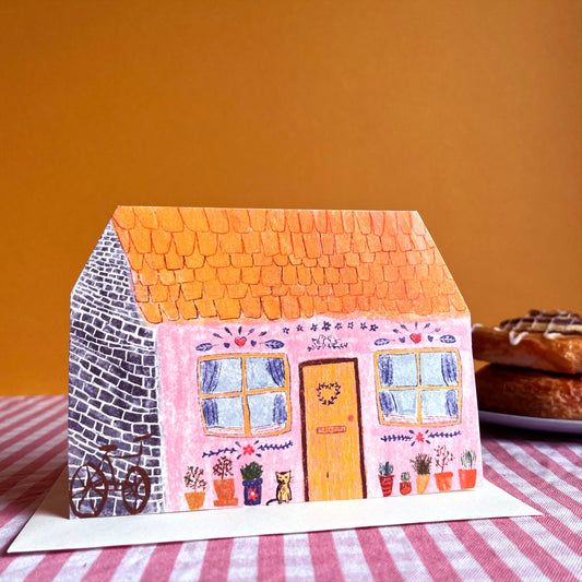 Laura Skilbeck Pink Cottage Dream Home Card
