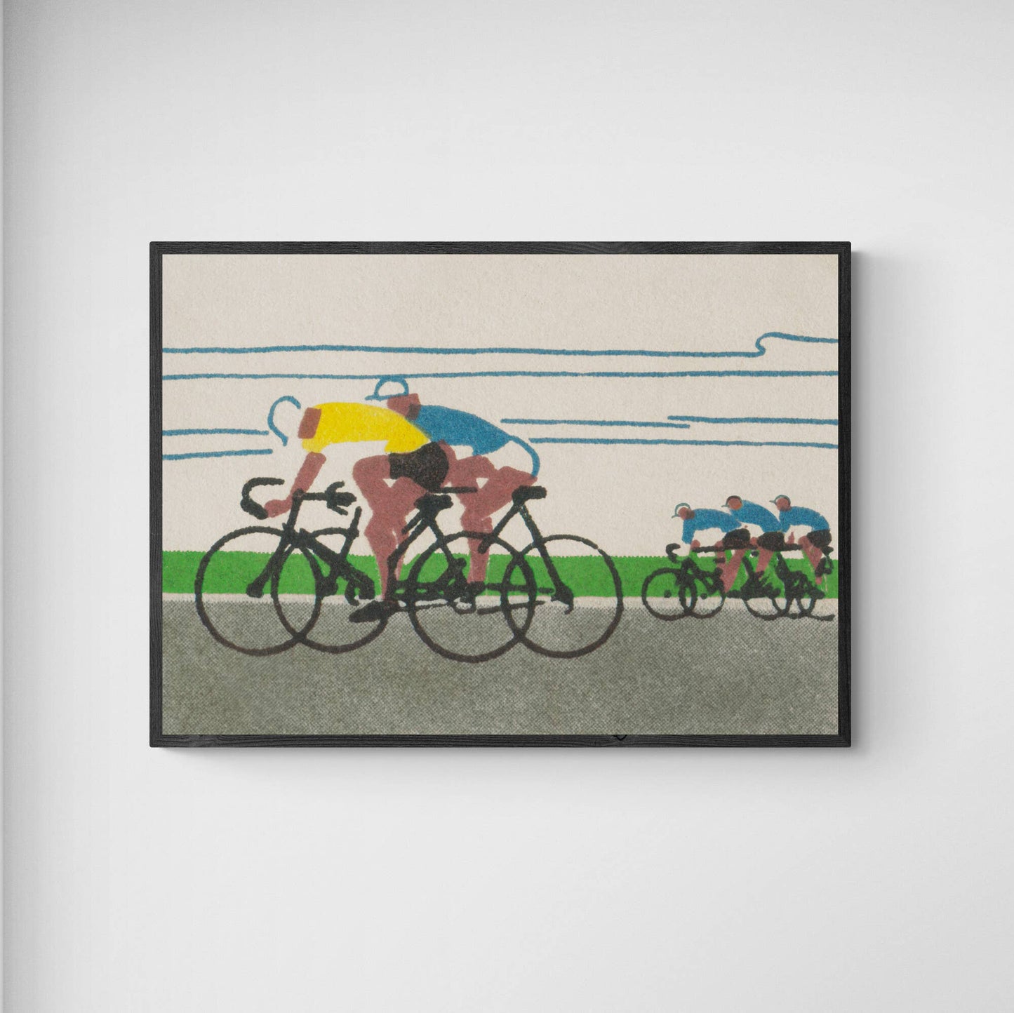 Retro Cycling Print | Tour de France | Yellow Jersey Gift