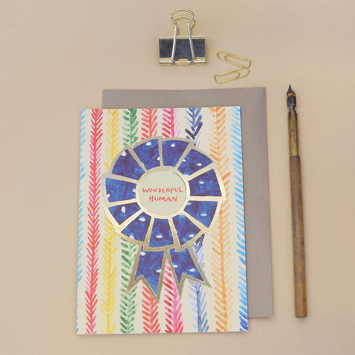 Poet and Painter| 'Wonderful Human' Rosette Greetings Card