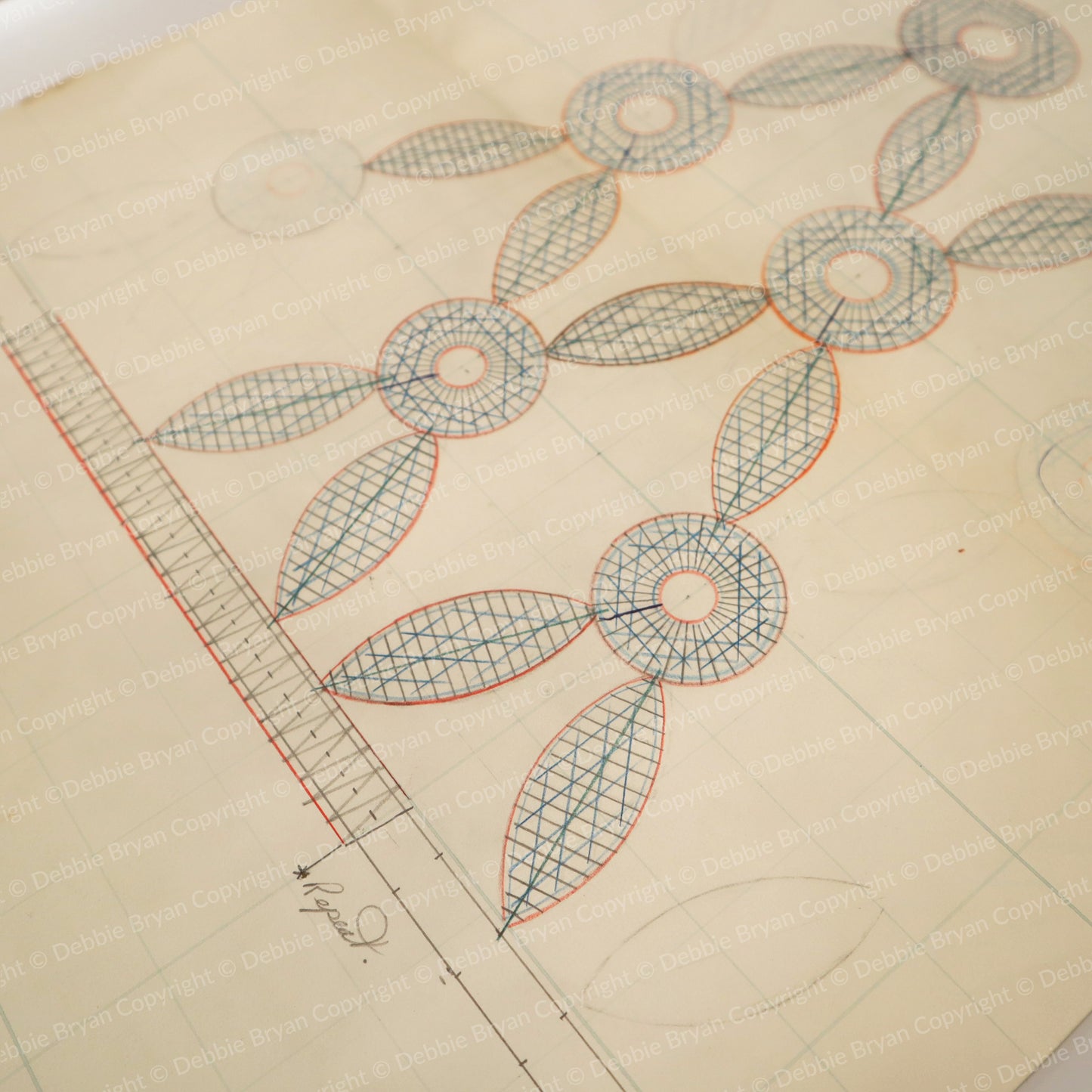 Nottingham Lace Draughtsman Drawing 8858