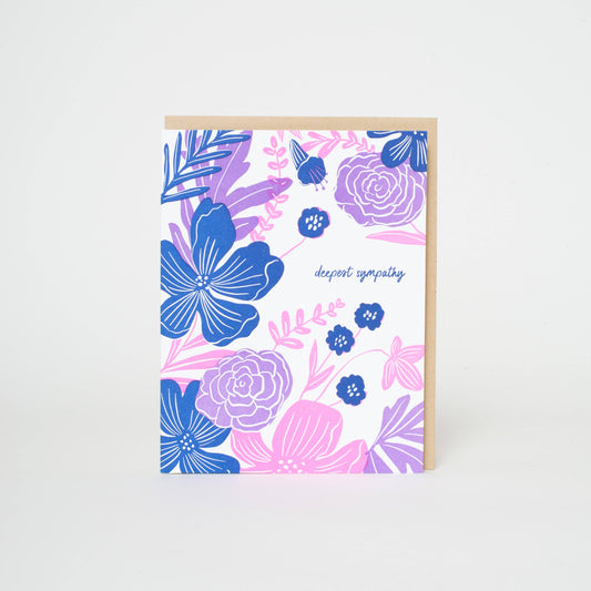 Egg Press Sympathy Flowers Card