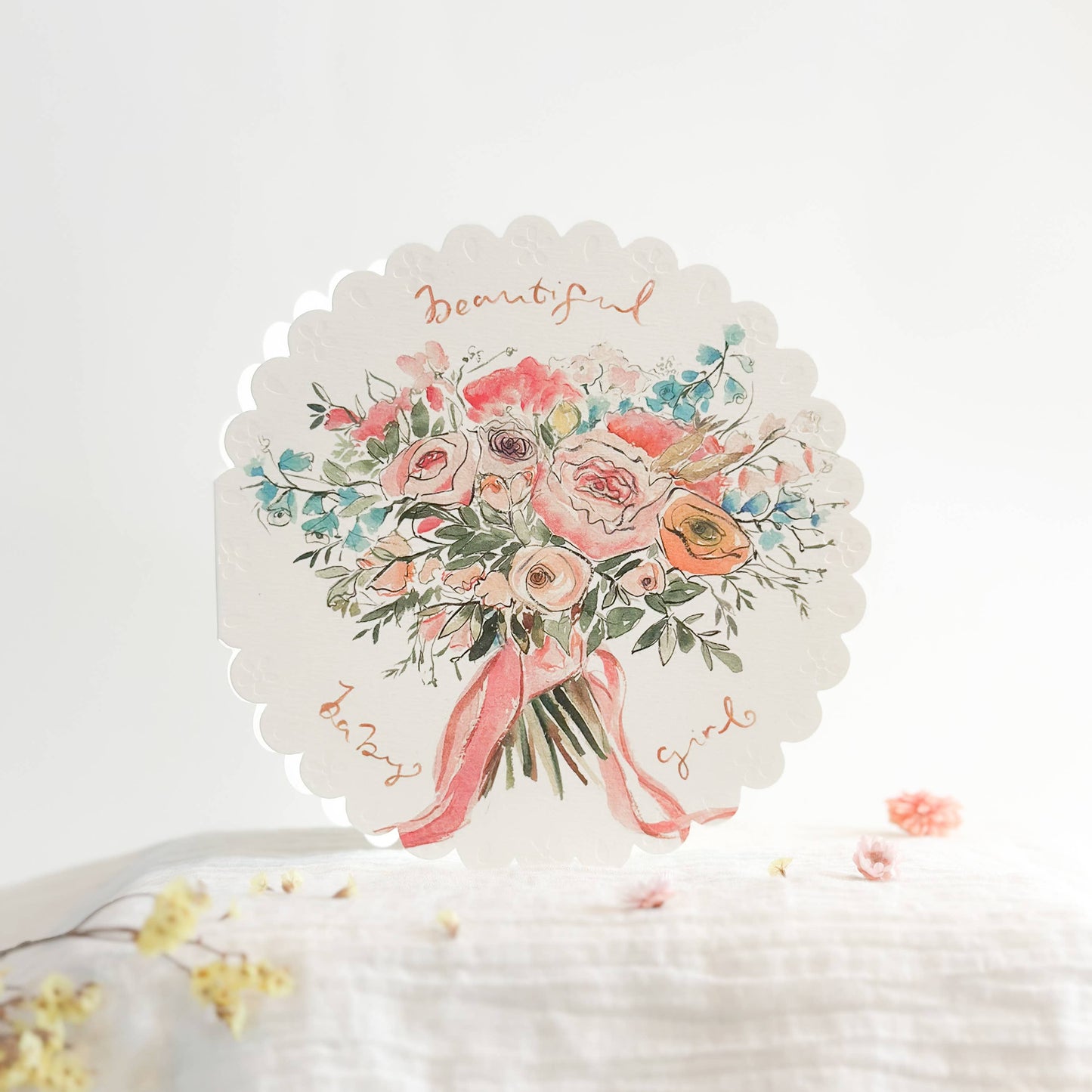 Beautiful Baby Girl Card by Sophie Amelia Creates
