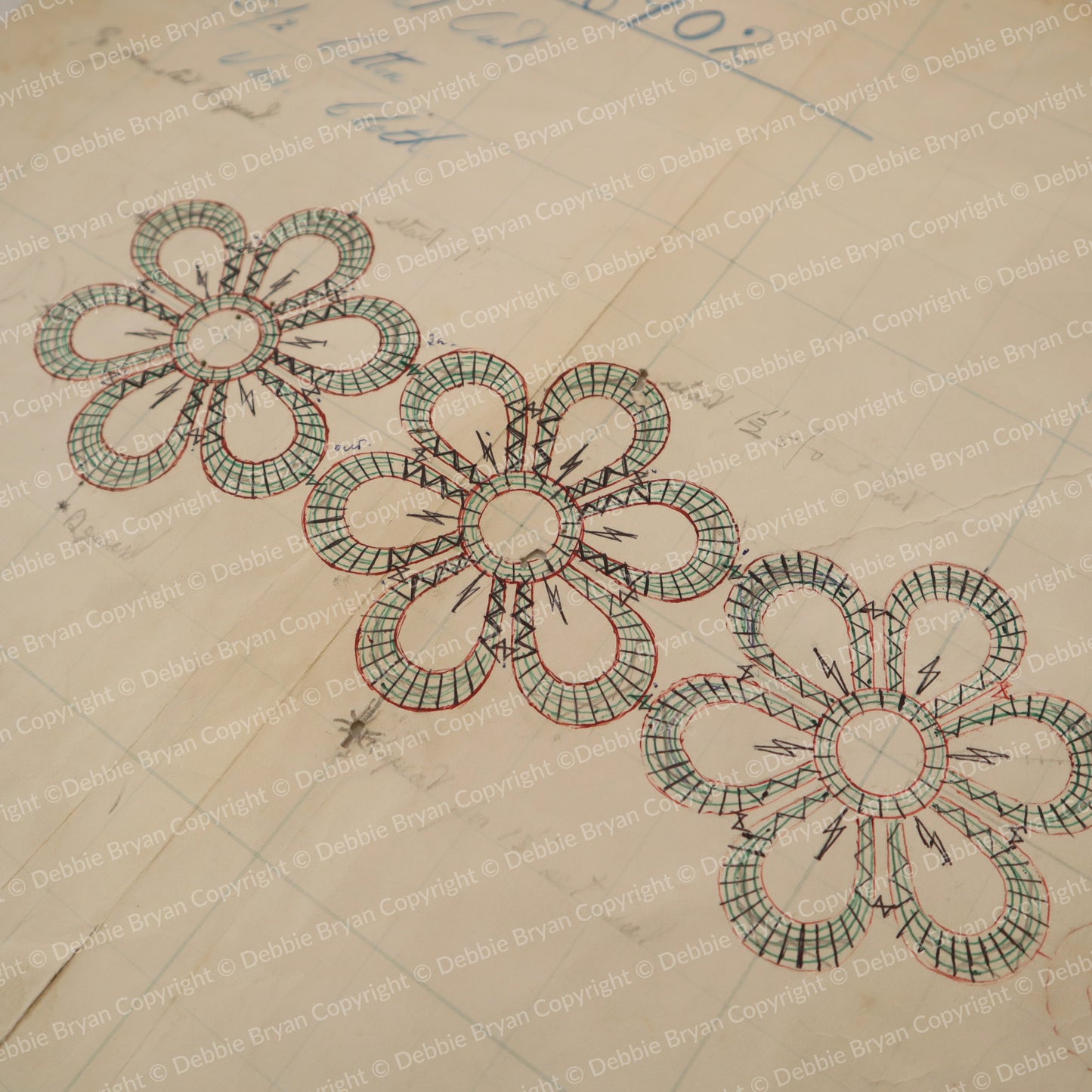 Nottingham Lace Draughtsman Drawing 8902