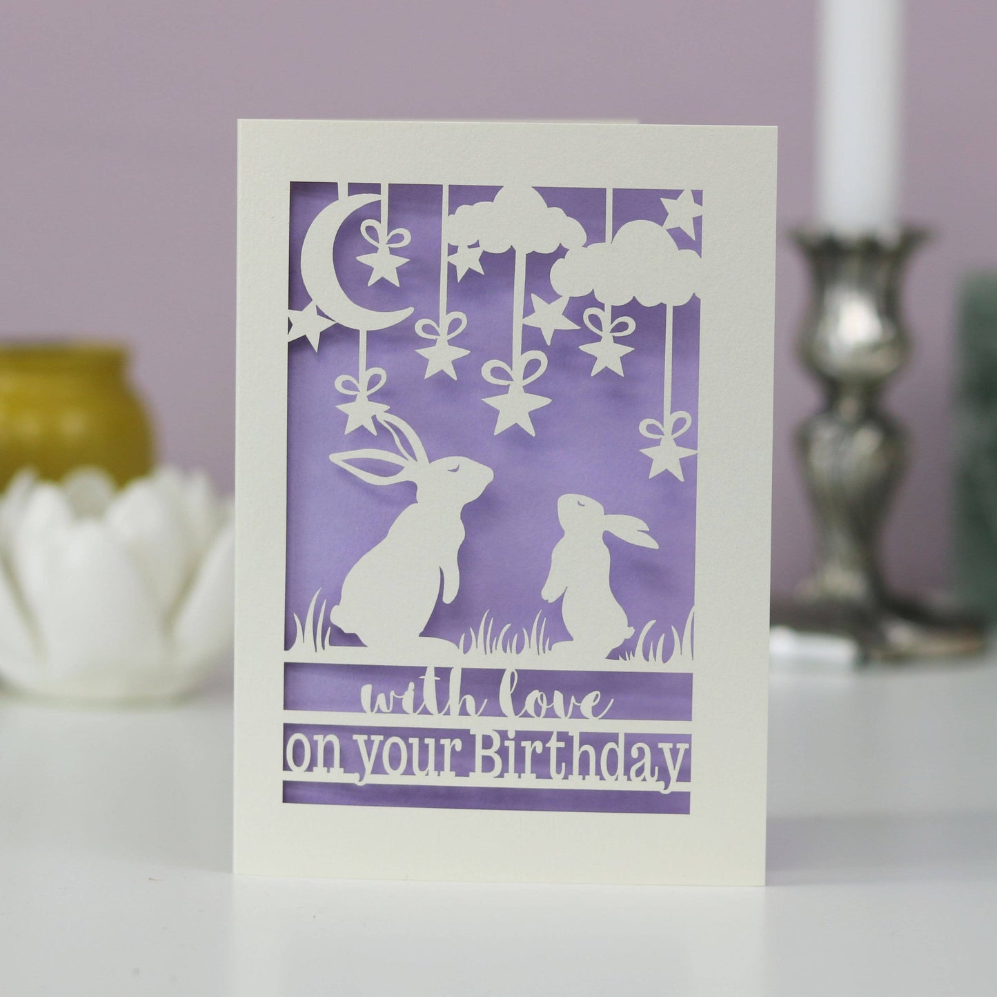 Bunny A6 Laser Cut Birthday Card