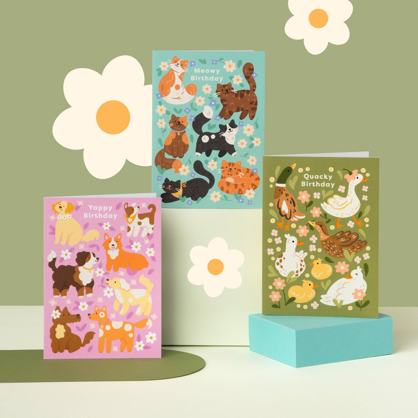 Duck-themed Birthday Card, "Quacky Birthday" Card