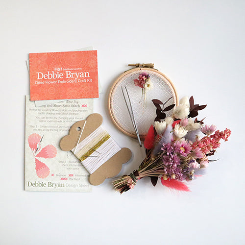 Dried Flower Embroidery Craft Kit - Summer Bouquet