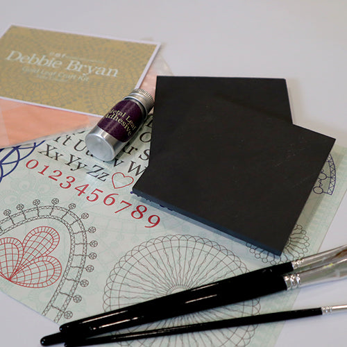 Gold Leaf Craft Kit: Square Slate Coaster