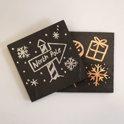 Gold Leaf Craft Kit: Square Slate Coaster