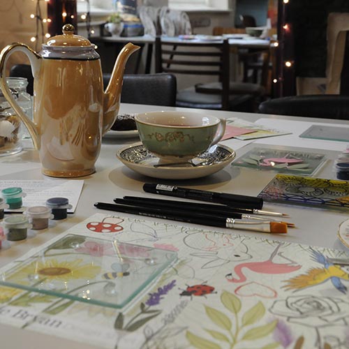 Glass Painting Craft Kit: Coasters - Chalky Paints