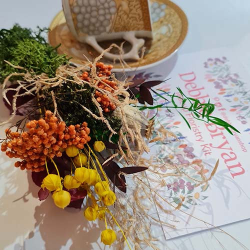 Limited Edition Teacup Floristry Craft Kit - Japanese Yellow Bouquet