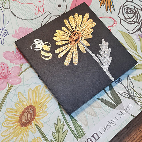 Gold Leaf Craft Kit: Square Slate Coaster