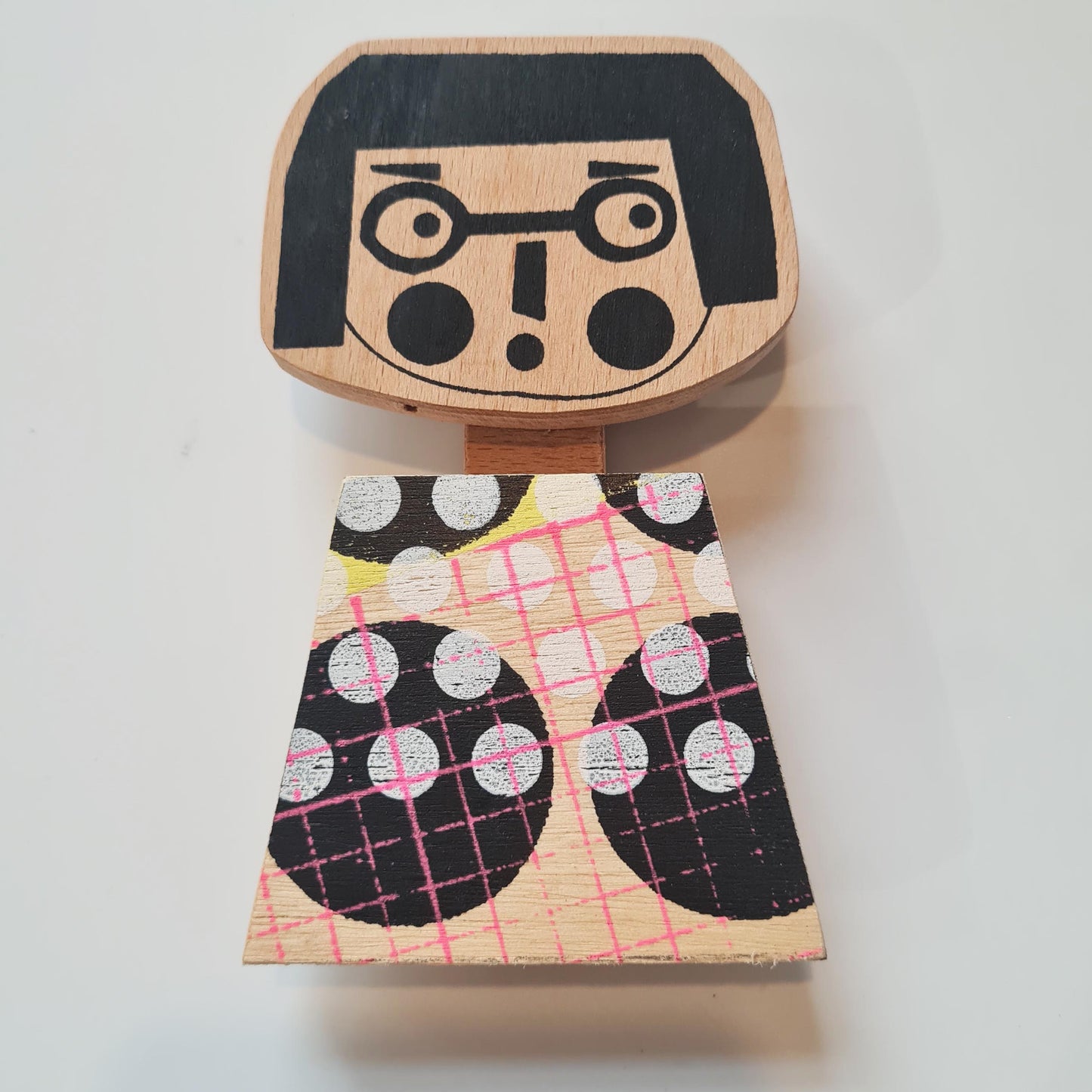Fiona Wilson Mini Wooden Plaque: Miss Quirky Bob Girl