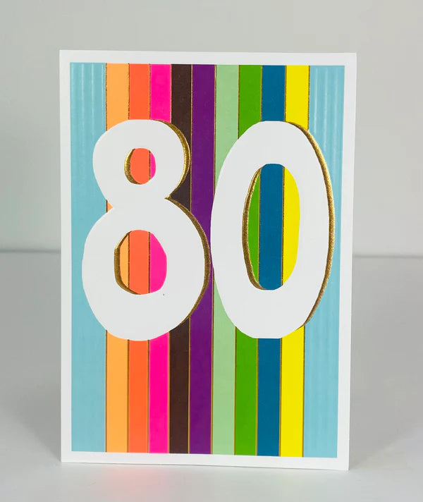 Paper Salad 80th Birthday Card