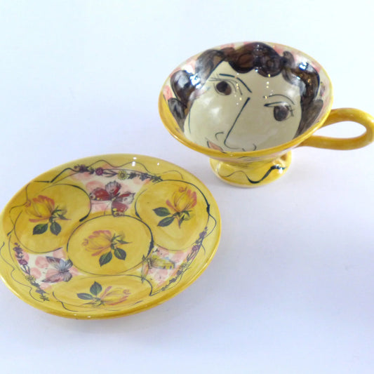 Karen Atherley| Ceramic  teacup and saucer