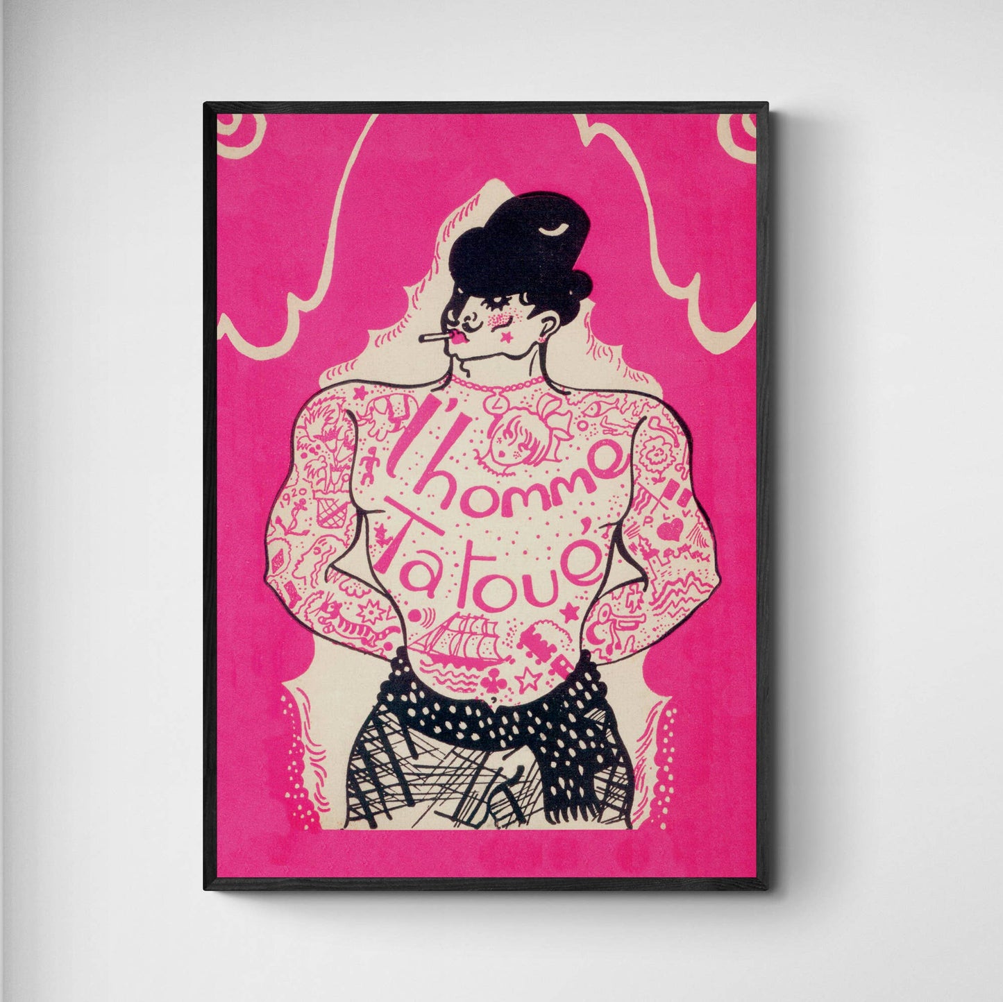 Tattoo Print | Vintage Tattooed Man