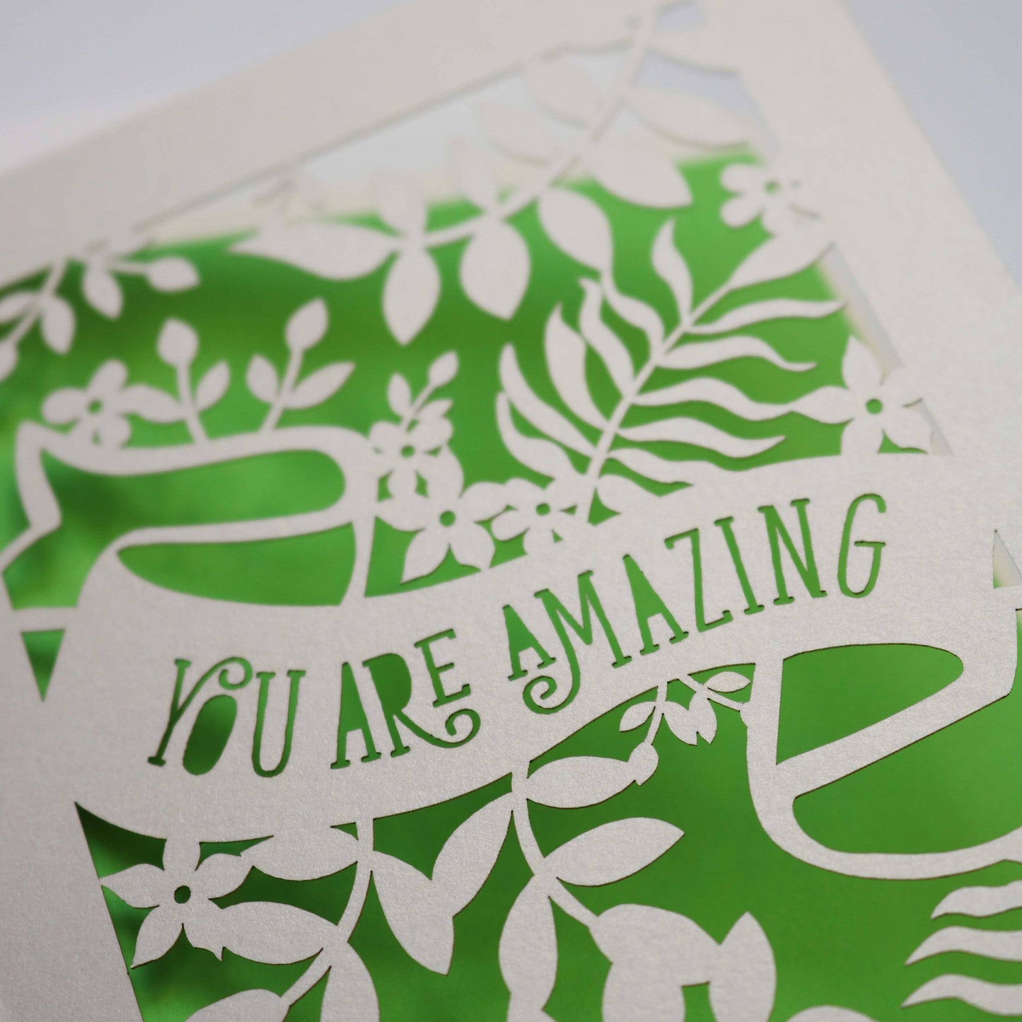 You Are Amazing Banner Laser Cut A6 Card