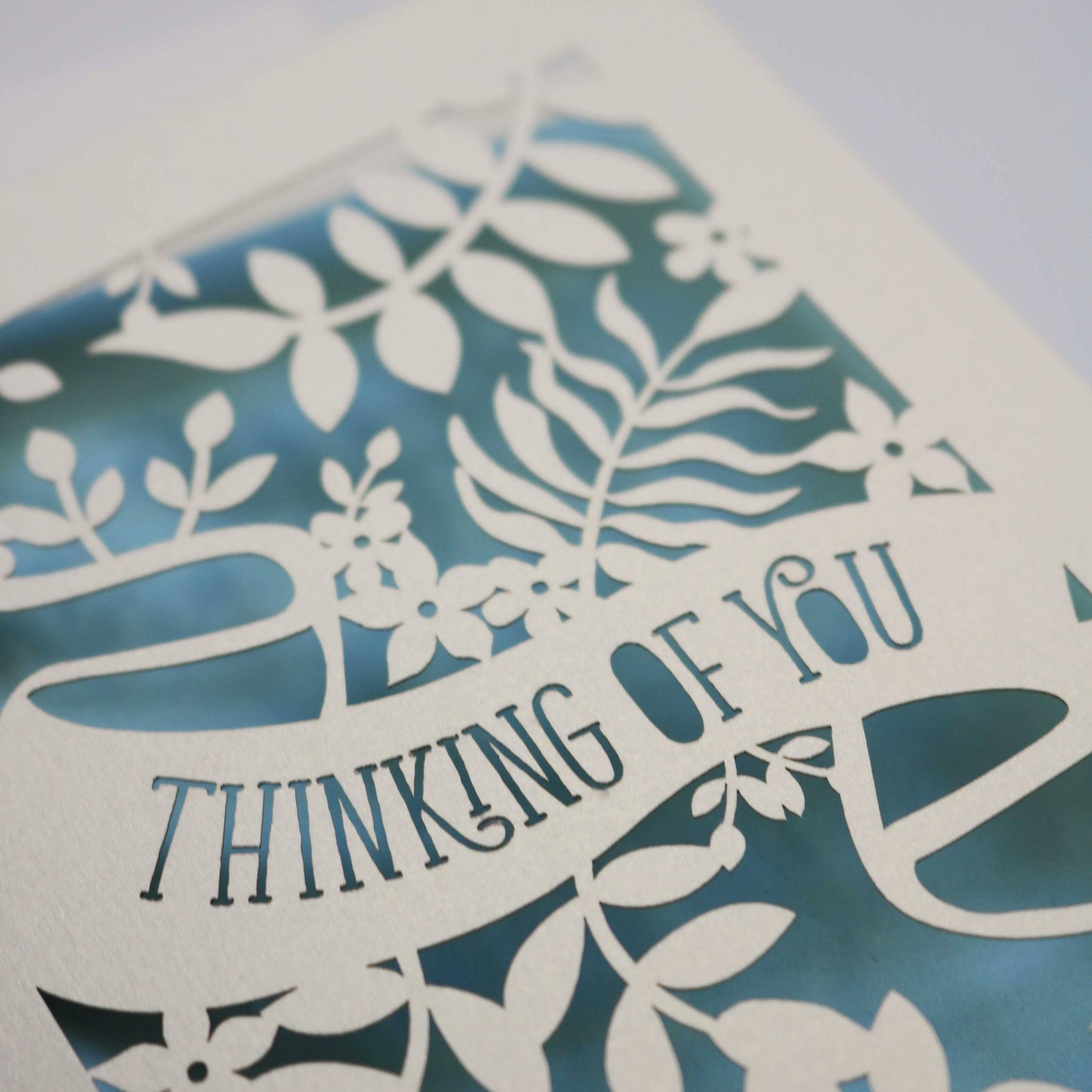 Thinking Of You Banner Laser Cut A6 Card