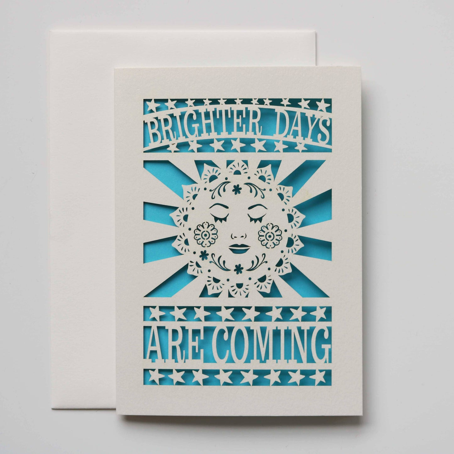 Brighter Days Are Coming A6 Laser Cut Card