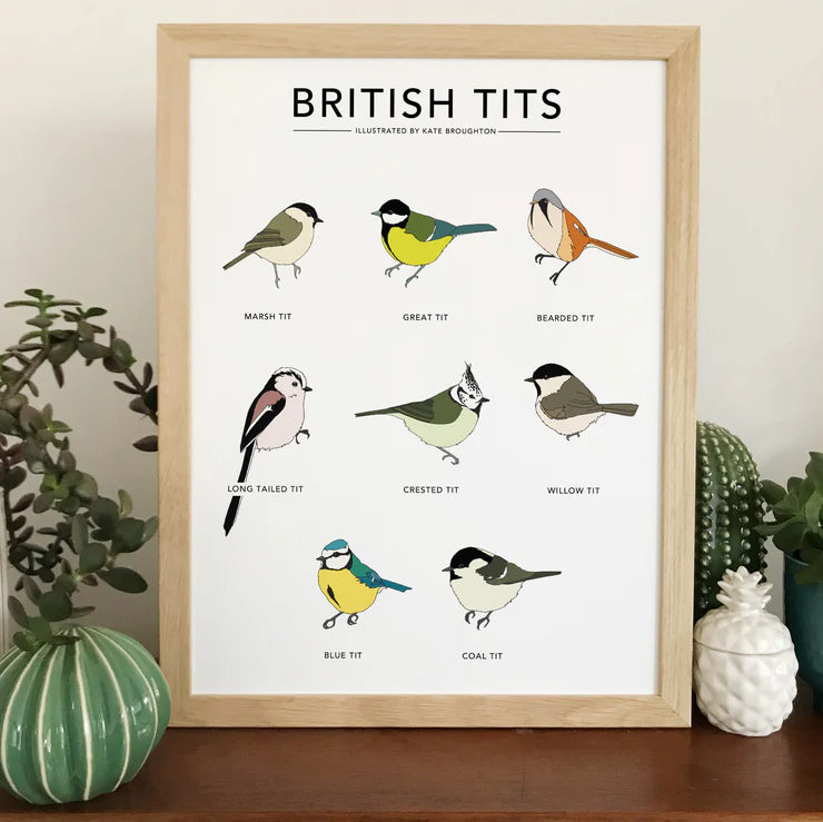 British Tits Print by Kate Broughton