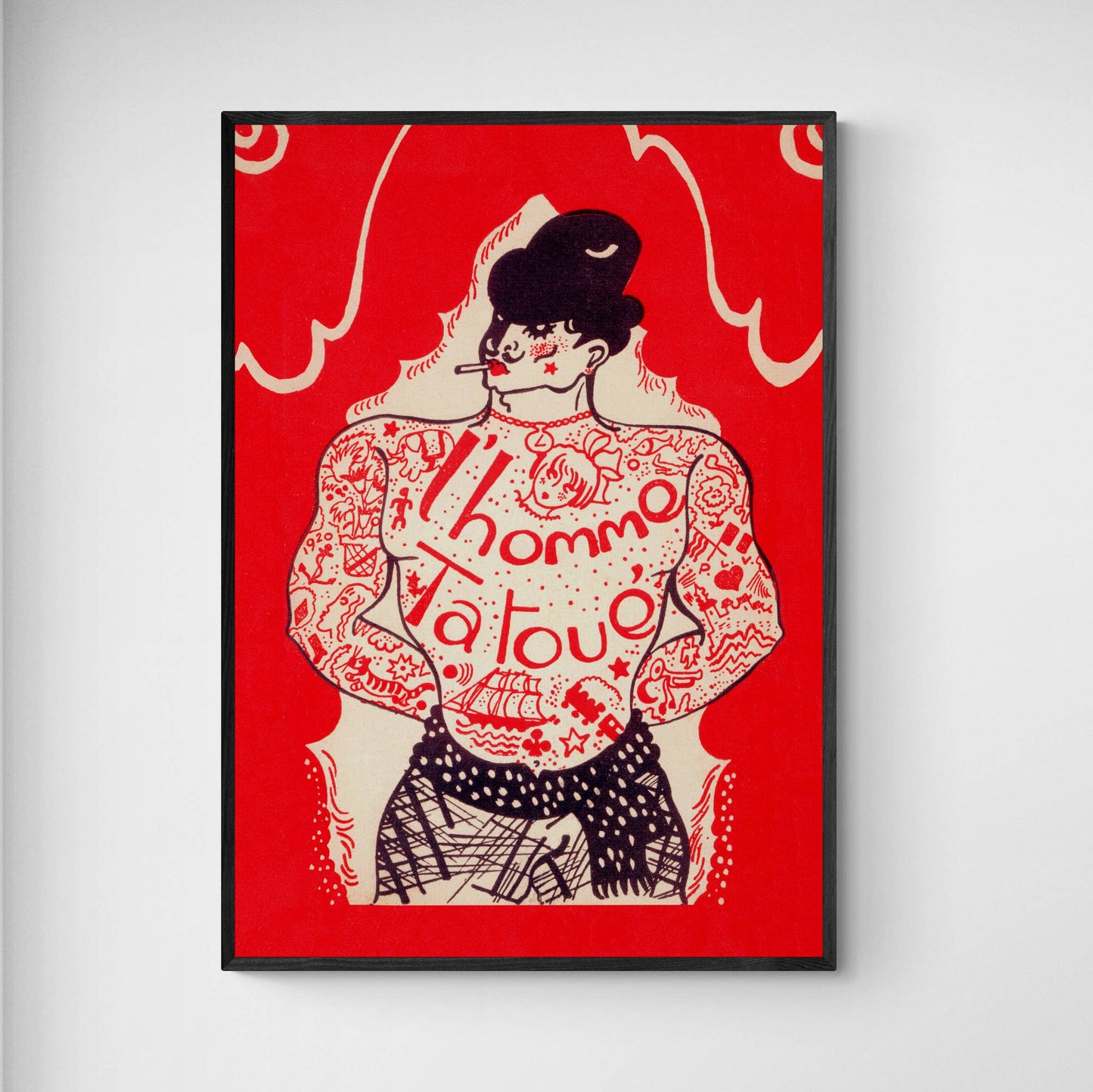 Tattoo Print | Vintage Tattooed Man