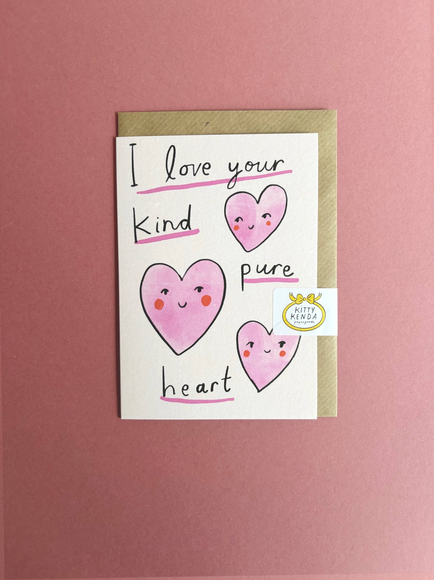 Kitty Kenda Kind Pure Heart Eco Greeting Card