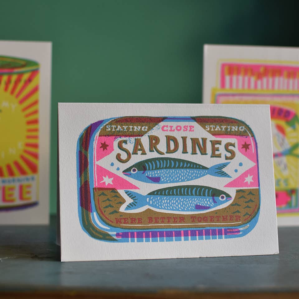 The Printed Peanut| Sardines A6 Card