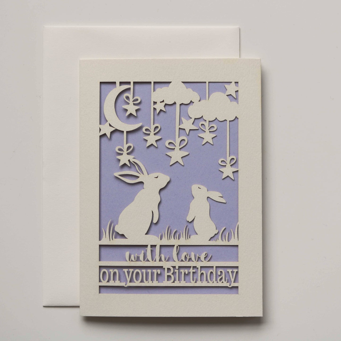 Bunny A6 Laser Cut Birthday Card