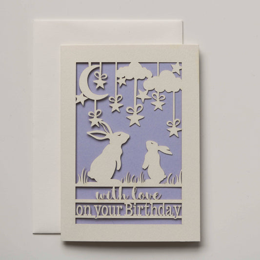 Bunny A6 Laser Cut Birthday Card