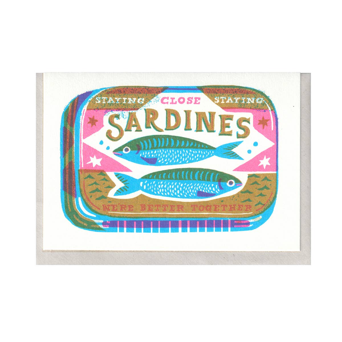 The Printed Peanut| Sardines A6 Card