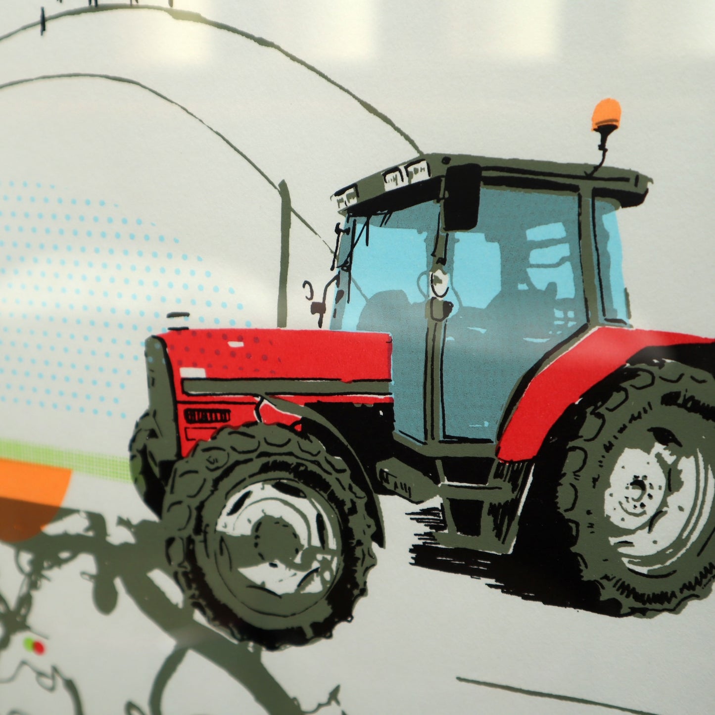 Tractor Print by Garage Ferguson