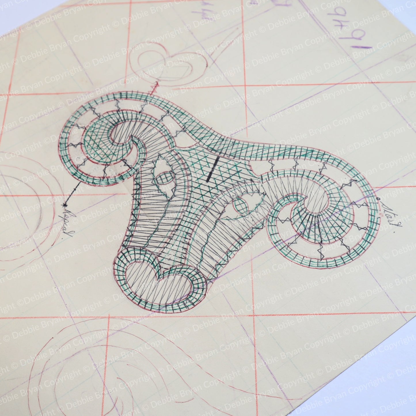 Nottingham Lace Draughtsman Drawing 9491