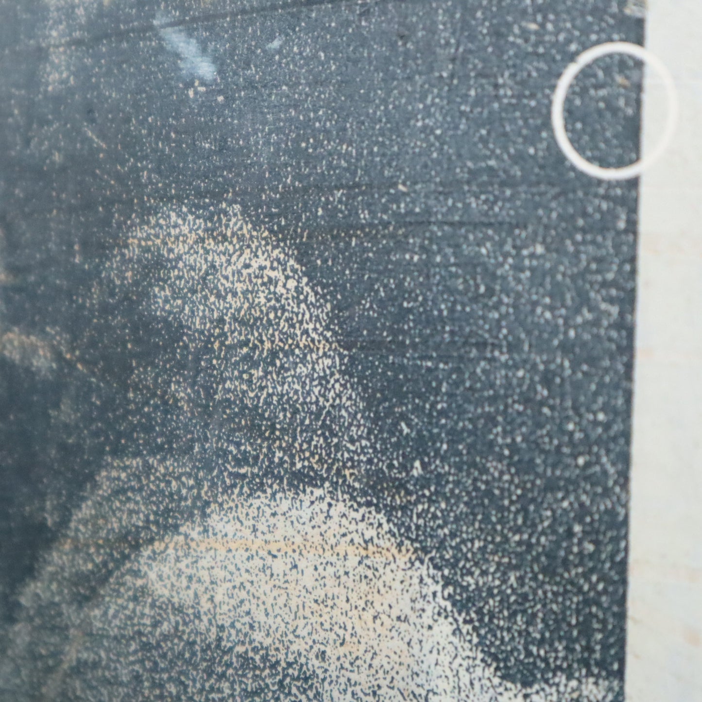 Close-up of mixed media artwork by Peter Clayton