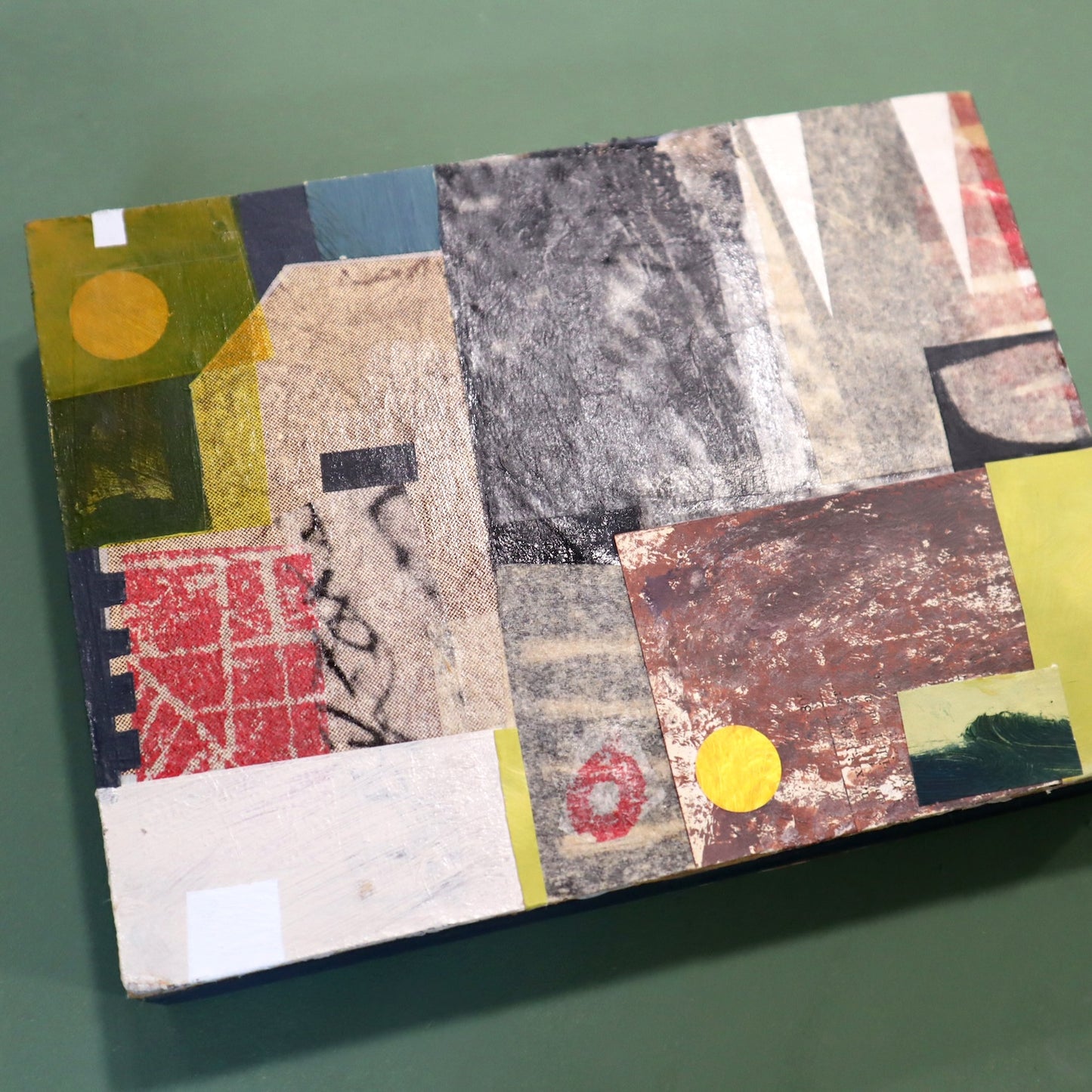 'Abbey and Fields' Mixed Media Artwork by Peter Clayton