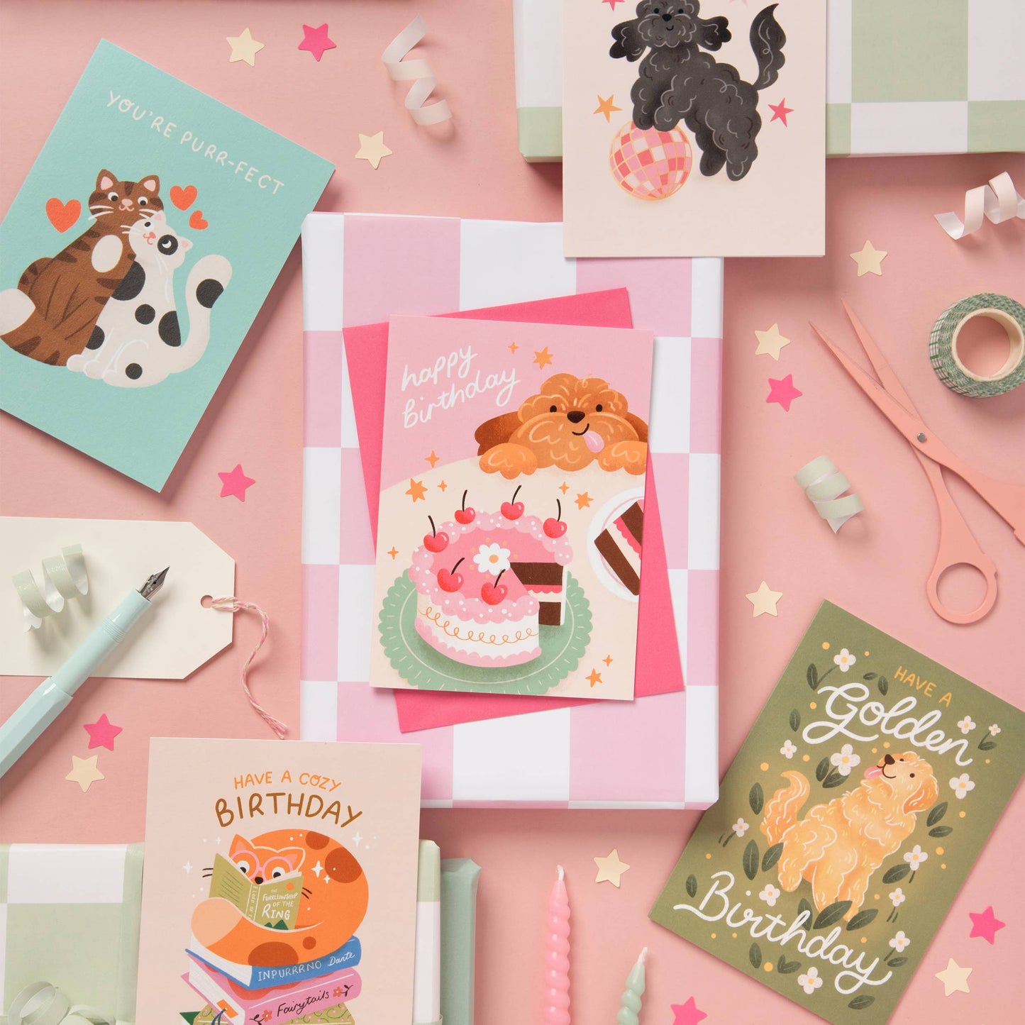 Golden Retriever Dog Birthday Card